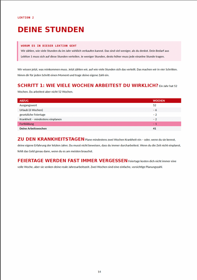 Lektion 2: Arbeitszeit