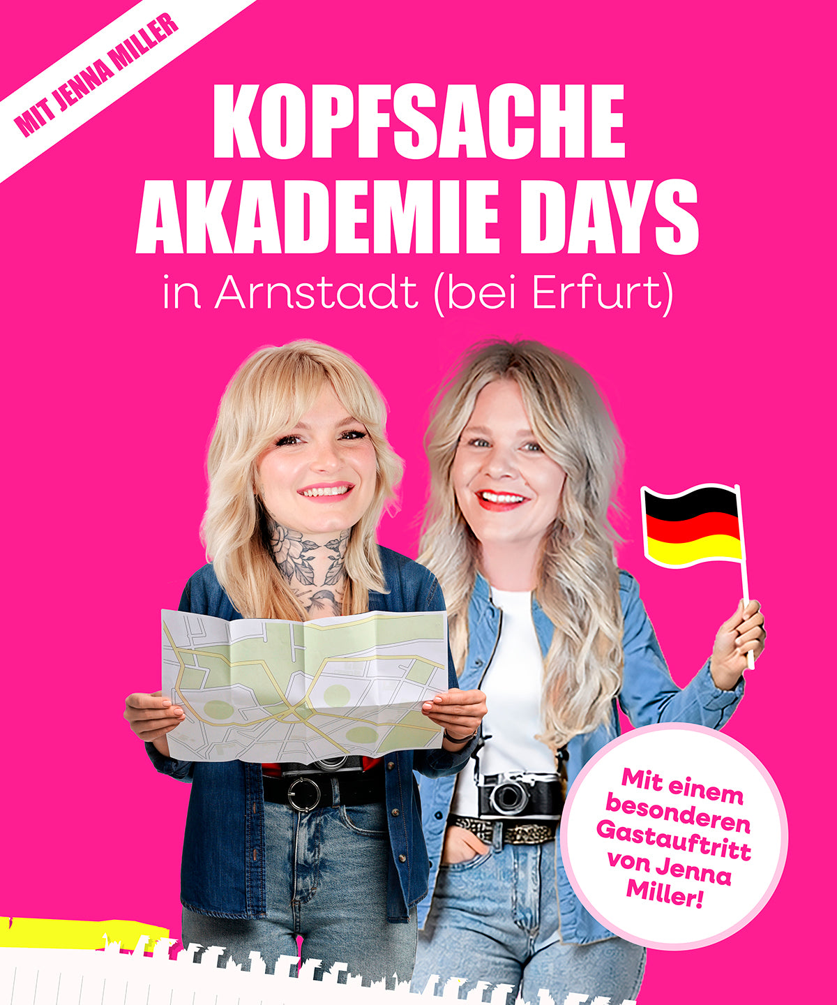 Kopfsache Akademie Days Arnstadt: 2-Tage-Business-Event für Friseure mit Sam, Steffi und Jenna Miller.